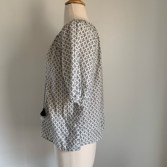 A NEW‎ DAY TARGET Black White Boho Size Small Top - Picture 4 of 8